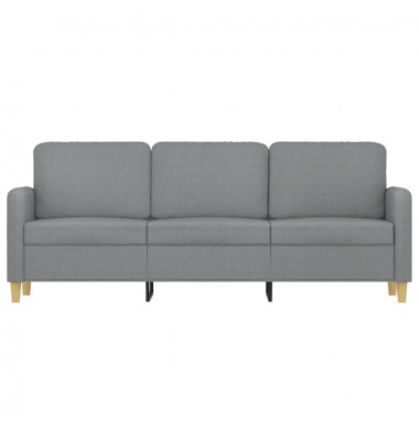  Trivietė sofa, šviesiai pilkos spalvos, 180cm, audinys - Sofos, sofos-lovos - 3