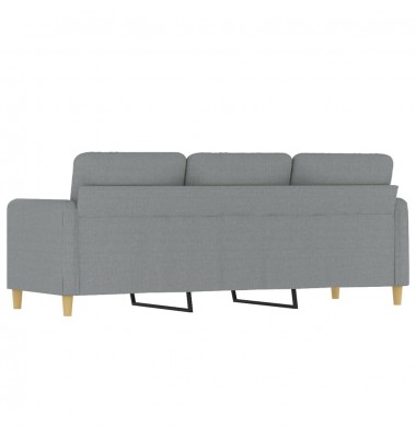  Trivietė sofa, šviesiai pilkos spalvos, 180cm, audinys - Sofos, sofos-lovos - 5