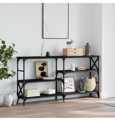  Konsolinis staliukas, juodas, 150x29x76,5cm, apdirbta mediena - Žurnaliniai staliukai - 1