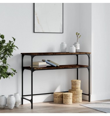  Konsolinis staliukas, dūminio ąžuolo, 100x35,5x75cm, mediena - Žurnaliniai staliukai - 1