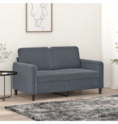  Dvivietė sofa, tamsiai pilkos spalvos, 120cm, aksomas - Sofos, sofos-lovos - 1