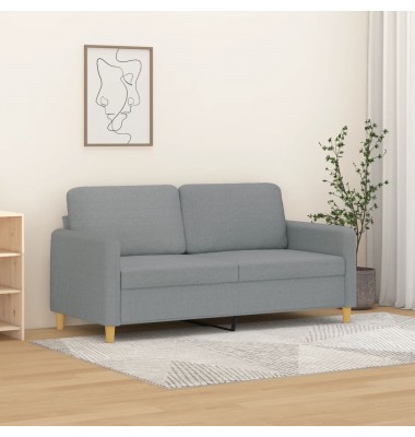  Dvivietė sofa, šviesiai pilkos spalvos, 140cm, audinys - Sofos, sofos-lovos - 1