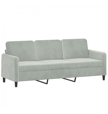  Trivietė sofa, šviesiai pilkos spalvos, 180cm, aksomas - Sofos, sofos-lovos - 2