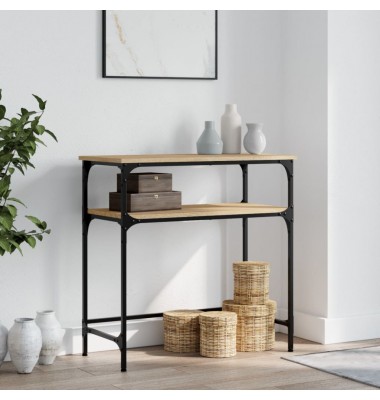  Konsolinis staliukas, ąžuolo, 75x35,5x75cm, apdirbta mediena - Žurnaliniai staliukai - 1