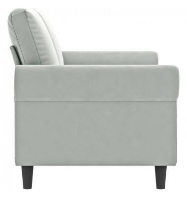  Dvivietė sofa, šviesiai pilkos spalvos, 140cm, aksomas - Sofos, sofos-lovos - 4