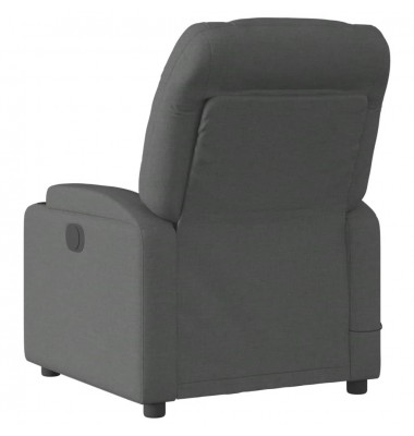  Atlošiamas masažinis krėslas, tamsiai pilkos spalvos, audinys - Foteliai, krėslai - 6