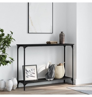  Konsolinis staliukas, juodas, 101x30,5x75cm, apdirbta mediena - Žurnaliniai staliukai - 1