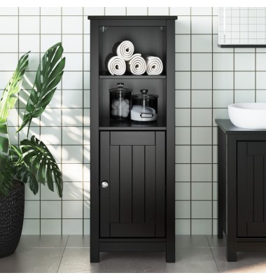  Vonios kambario spintelė BERG, juoda, 40x34x110cm, pušis - Vonios baldų komplektai - 1