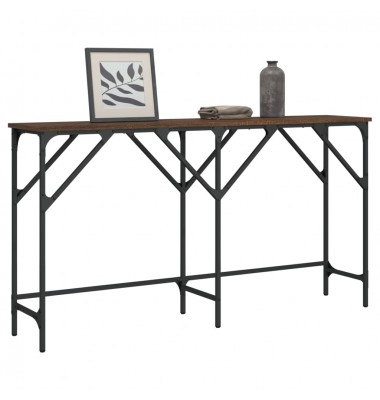  Konsolinis staliukas, rudas ąžuolo, 140x29x75cm, mediena - Žurnaliniai staliukai - 1