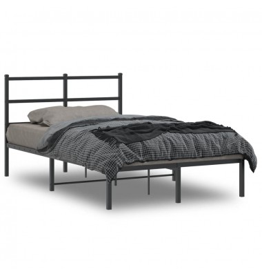  Metalinis lovos rėmas su galvūgaliu, juodos spalvos, 120x200cm - Lovos - 1
