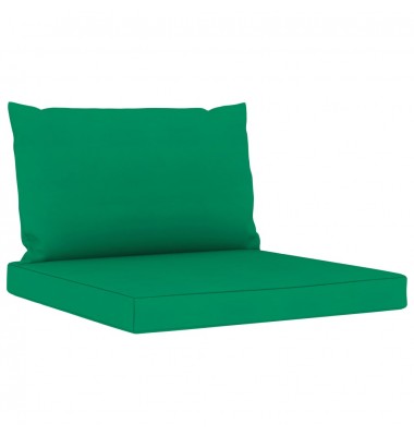  Sodo poilsio baldų komplektas su žaliomis pagalvėlėmis, 6 dalių - Lauko baldų komplektai - 6