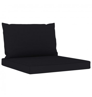  Sodo poilsio komplektas su juodomis pagalvėlėmis, 6 dalių - Lauko baldų komplektai - 6
