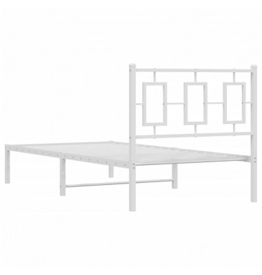  Metalinis lovos rėmas su galvūgaliu, baltos spalvos, 90x200cm - Lovos - 7