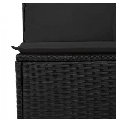  Sofos komplektas su pagalvėlėmis, 13 dalių, juodas, poliratanas - Moduliniai lauko baldai - 7