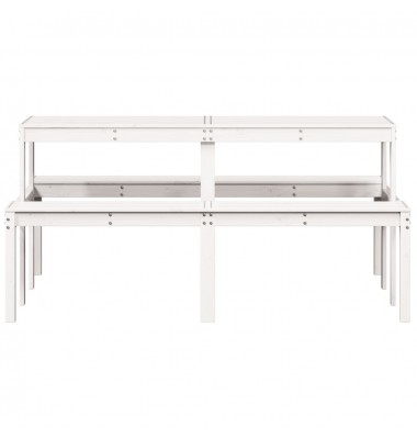  Iškylų stalas, baltas, 160x134x75cm, pušies medienos masyvas - Lauko stalai, staliukai - 4