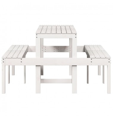  Iškylų stalas, baltas, 160x134x75cm, pušies medienos masyvas - Lauko stalai, staliukai - 5
