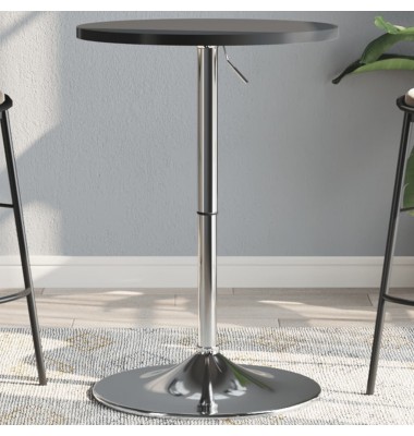  Baro stalas, juodas, 50x50x90cm, apdirbta mediena ir plienas - Stalai - 1