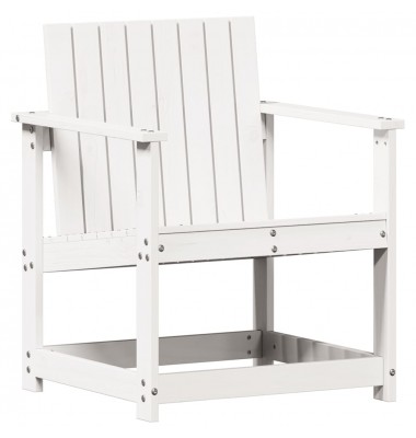  Sodo kėdė, baltos spalvos, 62x55x77cm, pušies medienos masyvas - Moduliniai lauko baldai - 2