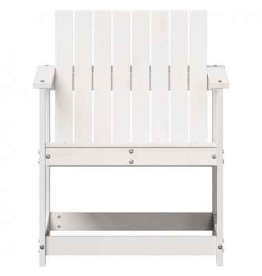  Sodo kėdė, baltos spalvos, 62x55x77cm, pušies medienos masyvas - Moduliniai lauko baldai - 4