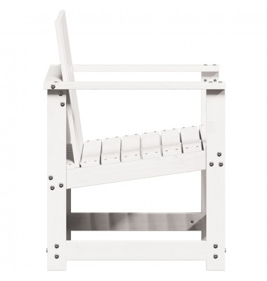  Sodo kėdė, baltos spalvos, 62x55x77cm, pušies medienos masyvas - Moduliniai lauko baldai - 5
