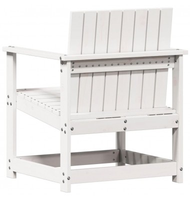 Sodo kėdė, baltos spalvos, 62x55x77cm, pušies medienos masyvas - Moduliniai lauko baldai - 6