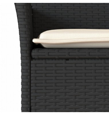  Sodo kėdės su pagalvėlėmis, 2vnt., juodos spalvos, poliratanas - Lauko kėdės - 8