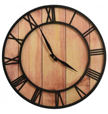  Sieninis laikrodis, rudas ir juodas, 39cm, MDF ir geležis - Laikrodžiai - 2
