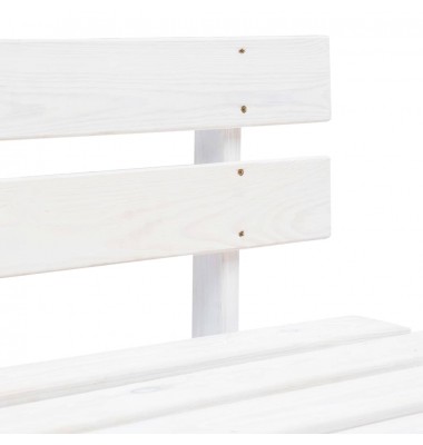  Vidurinė sodo sofos dalis iš palečių, baltai impregnuota pušis - Moduliniai lauko baldai - 4
