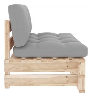  Vidurinė sodo sofos dalis iš palečių, impregnuota pušis - Moduliniai lauko baldai - 4