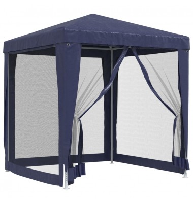  Proginė palapinė su 4 tinklinėmis sienomis, mėlyna, 2x2m, HDPE - Lauko pavėsinės - 2