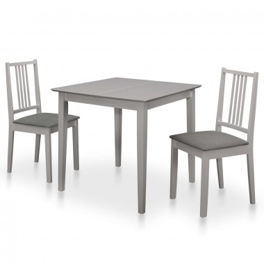  Valgomojo baldų komplektas, 3d., pilkos sp., MDF - Valgomojo, baro komplektai - 1