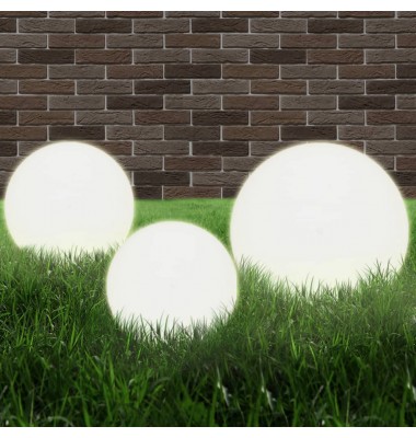  LED lempų rink., rut. form., 6d., sferiniai, 20/30/40cm, PMMA - Lauko apšvietimas - 2