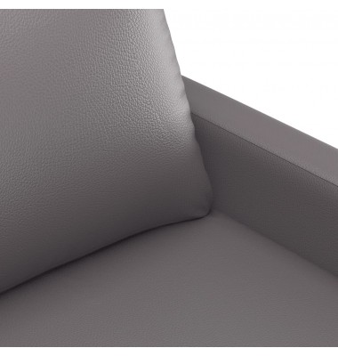  Dvivietė sofa, pilkos spalvos, 140cm, dirbtinė oda - Sofos, sofos-lovos - 6