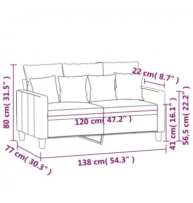  Dvivietė sofa, tamsiai pilkos spalvos, 120cm, audinys - Sofos, sofos-lovos - 8